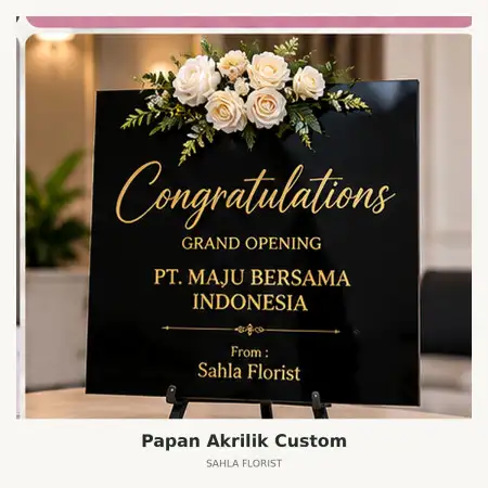 Papan Bunga Akrilik Banjarmasin Tengah